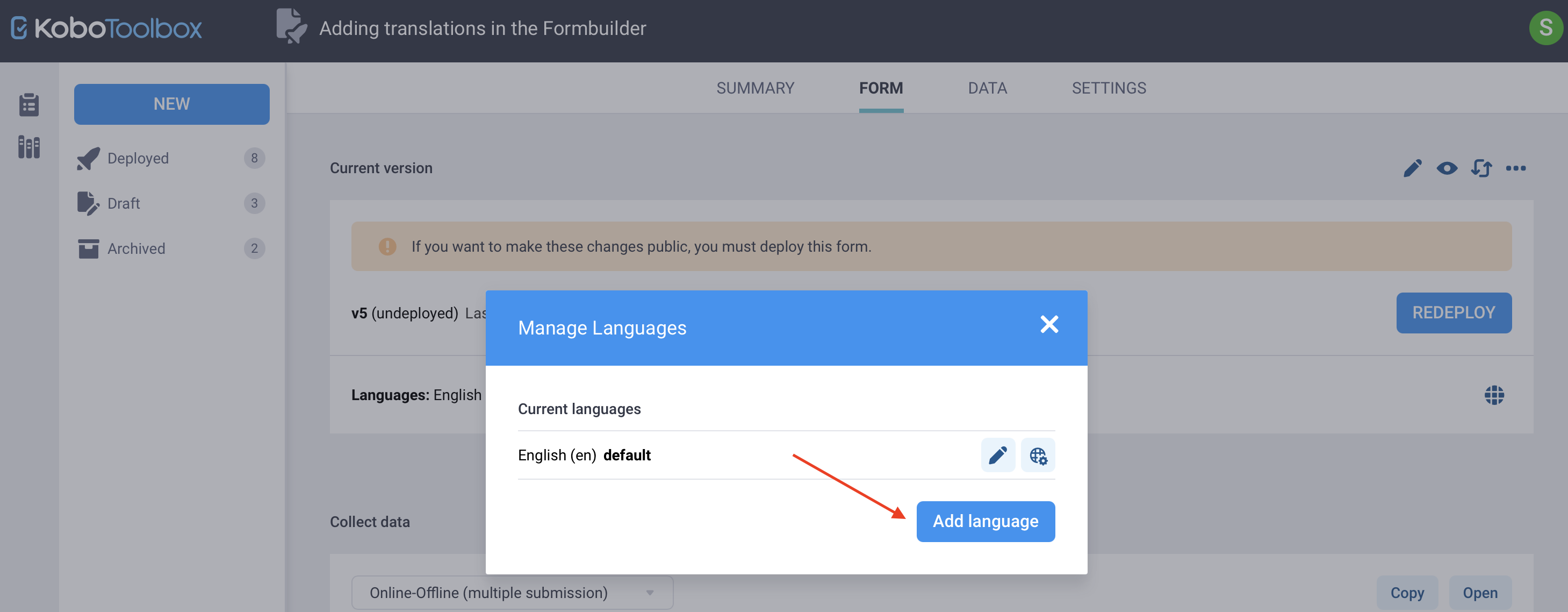 Add a new language