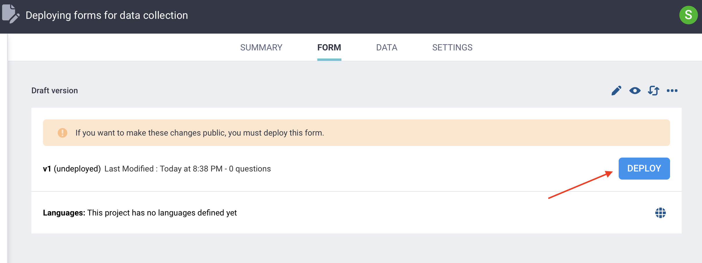 Deploy a form
