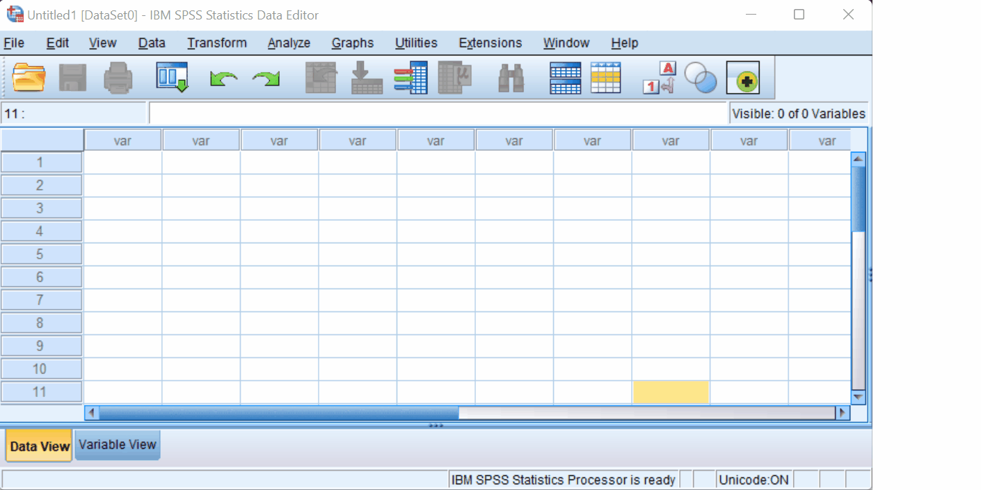 Import into SPSS