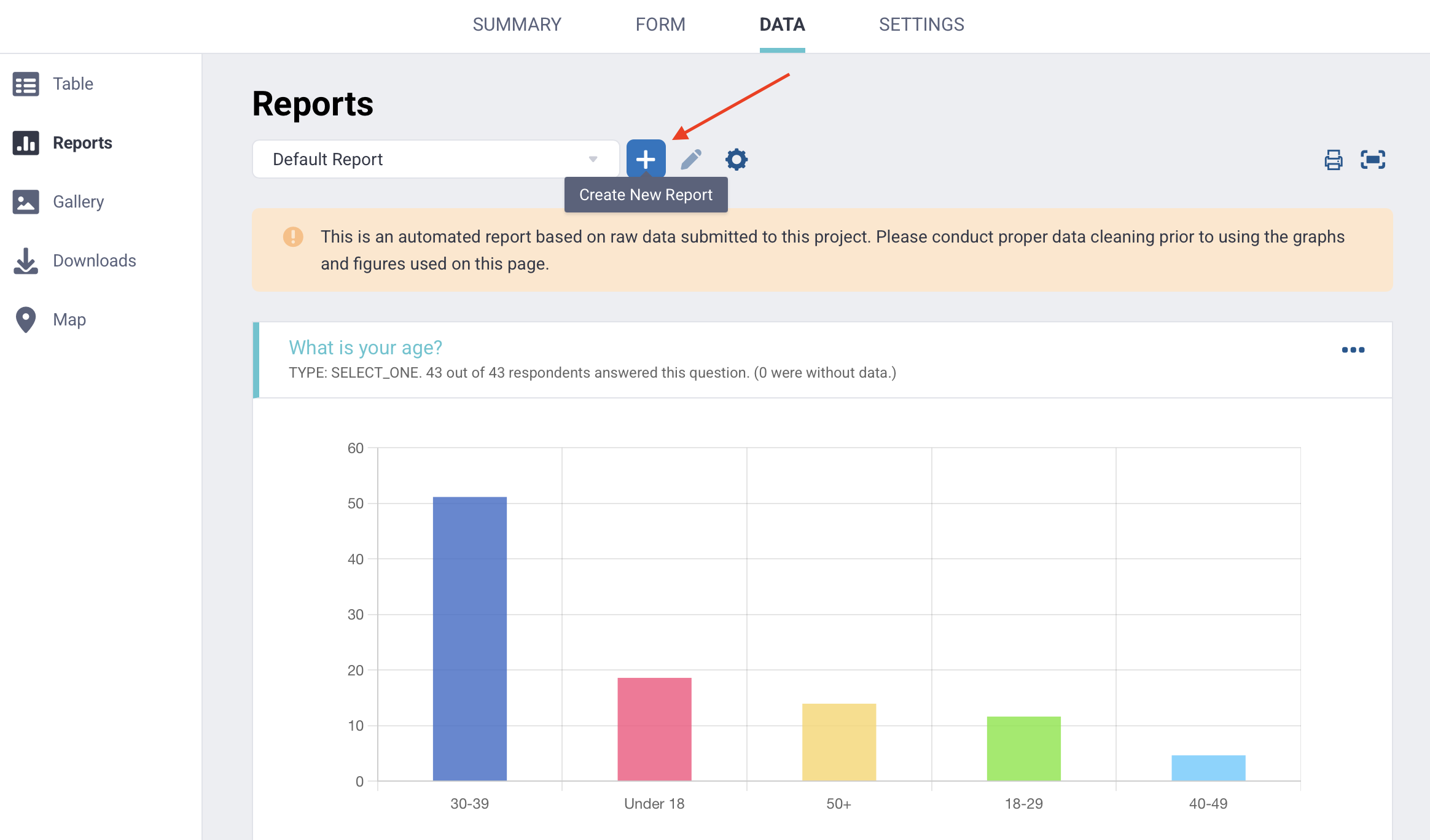 Create custom report