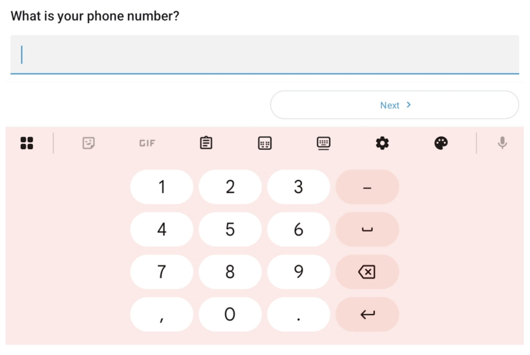 Number appearance