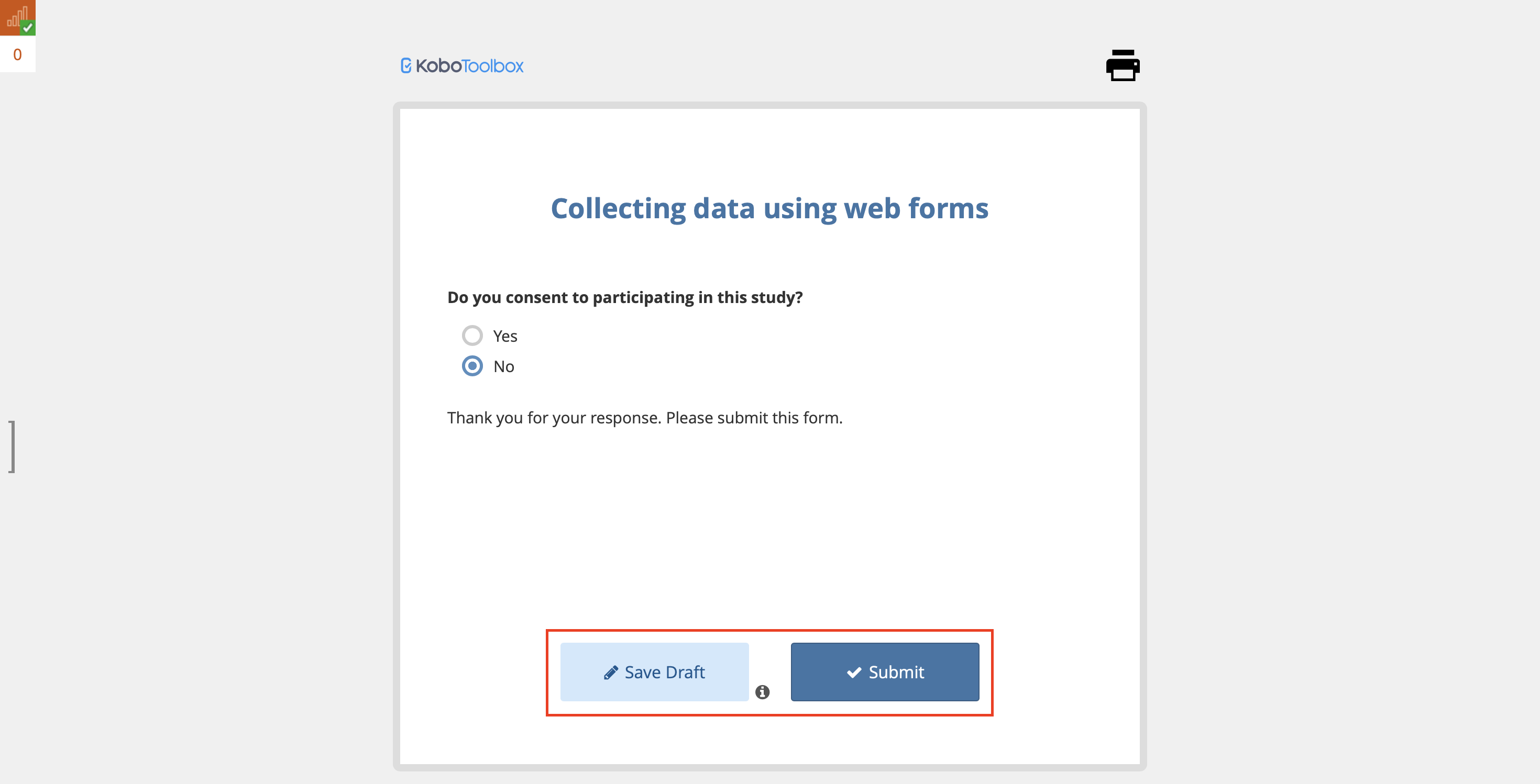 Save or submit a form