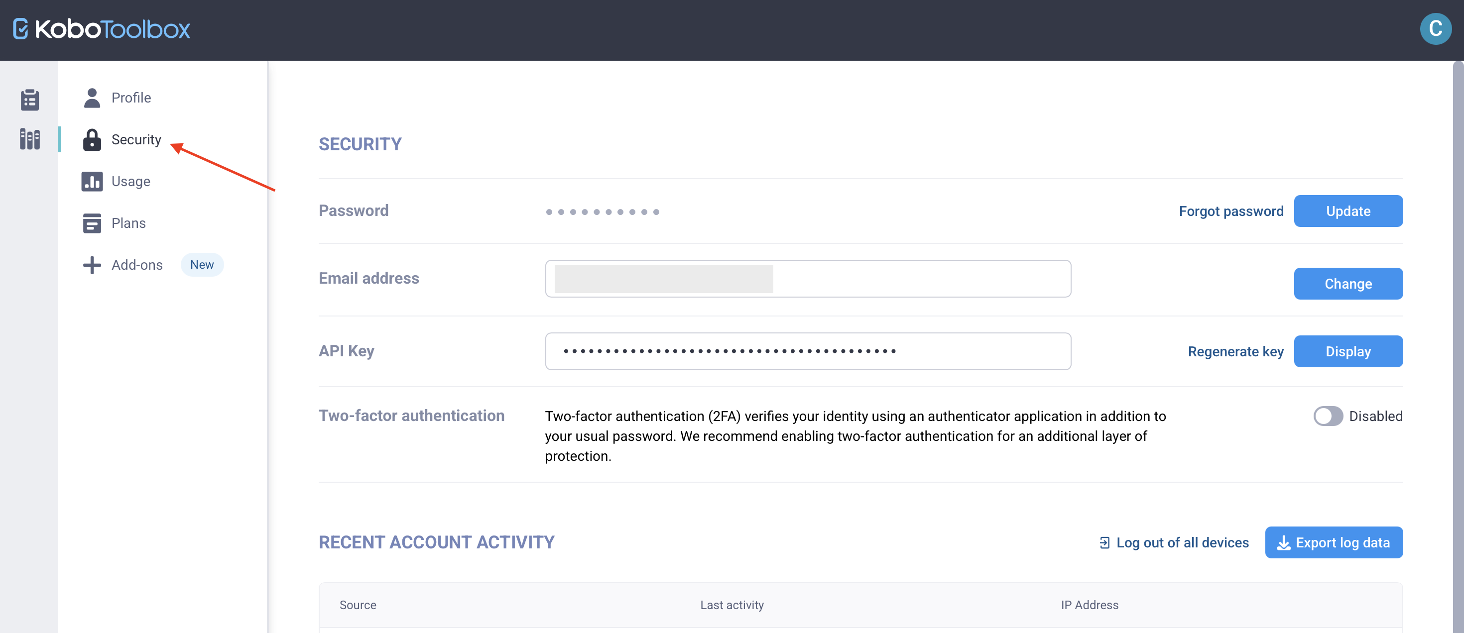 Account security
